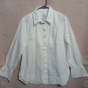 Maeve White Blouse with Delicate Trim